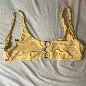 O'Neill Yellow Bikini Top with White Accents